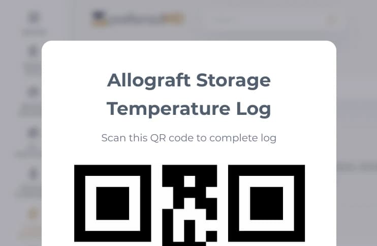 Scan a QR code to complete the log