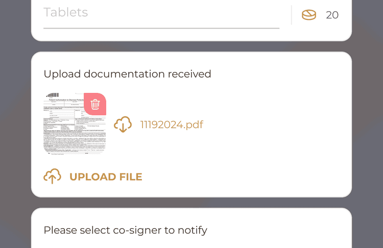 Attach digital copies of packing slips and invoices