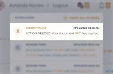 Get notified automatically when your credentials expire and when it’s re-credentialing time.