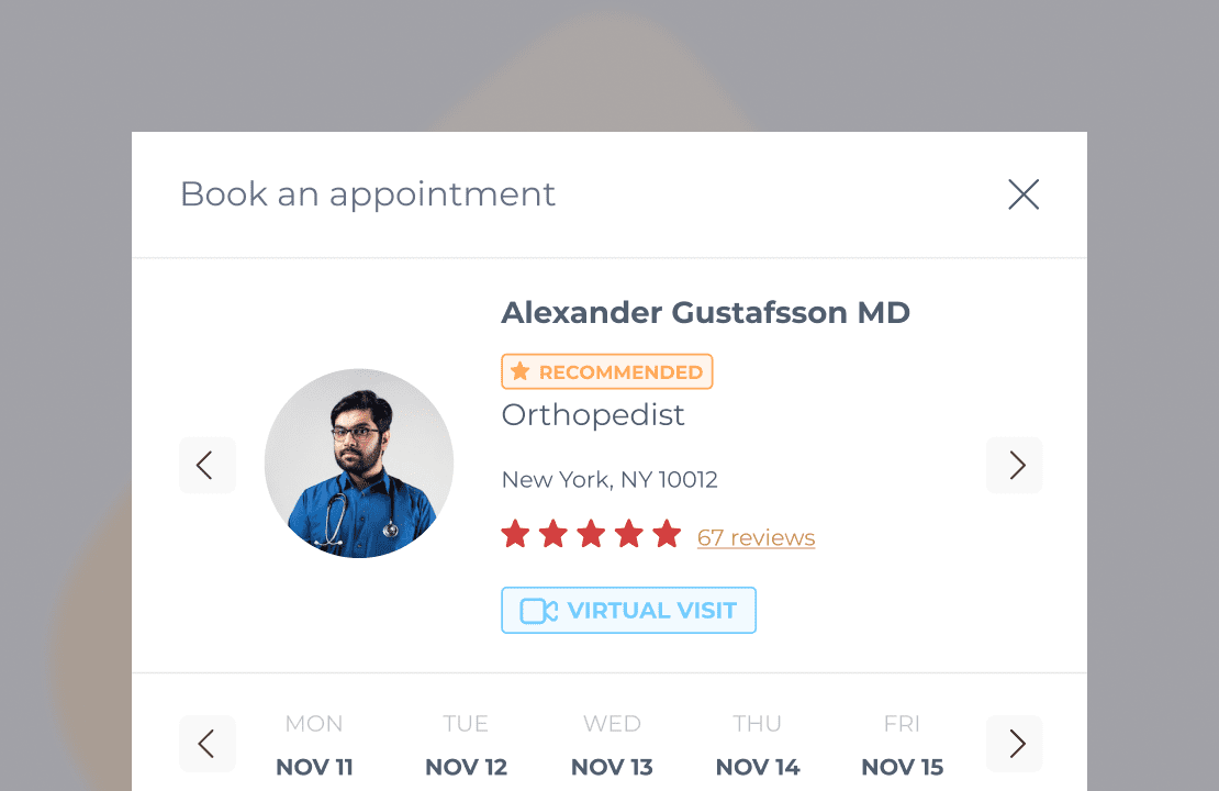 PreferredMD allows patients to book appointments online with a real-time scheduling solution that converts website visitors into patients with no additional costs. Use this free scheduling button on your  professional website and start booking patients in minutes.
