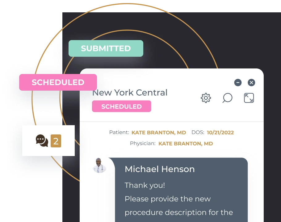 Secure Messaging (to physicians and patients)